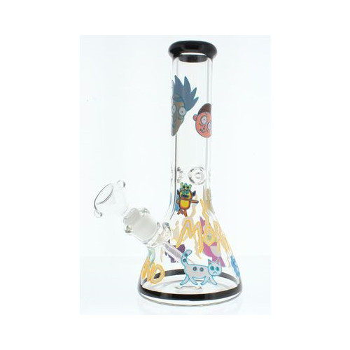 R Morty Intergalactic Space Cable Hand Painted Glass Bong