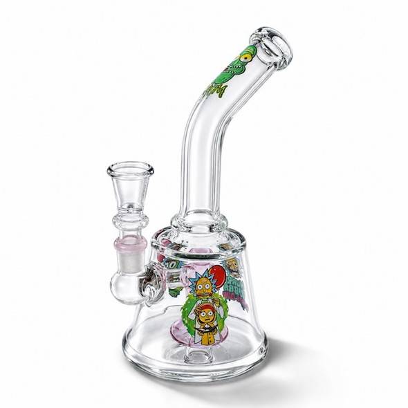 R Morty Curved Neck Wide Base 8" Rig Pink
