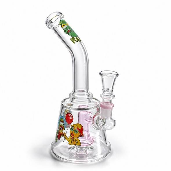 R Morty Curved Neck Wide Base 8" Rig Pink