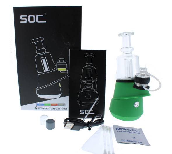  SOC Vape Desktop Dab Electronic Rig E-Rig - Matte Green 