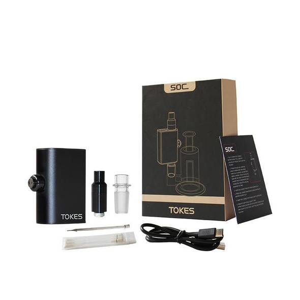 Green Light Vapes SOC Tokes Dual Use Wax Vaporizer Portable E-Nail - 14mm Male Adapter 