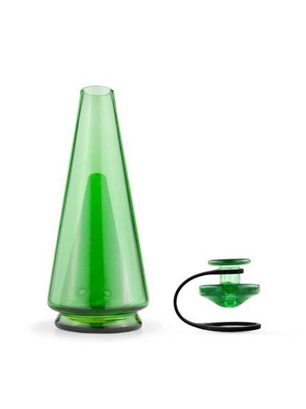 Puffco The Puffco Peak Replacement Glass And Colored Carb Cap And Tether Combo - Leaf 