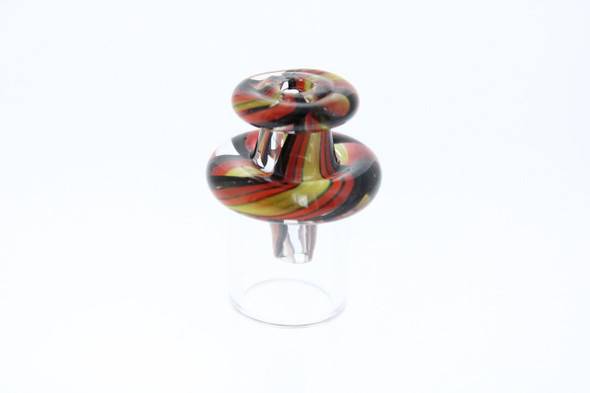  Monkey Boy Art - Orange/Yellow/Black Airflow Carb Cap (American Glass) 