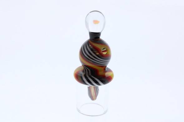  Monkey Boy Art - Color Swirl Airflow Bubble Carb Cap with Opal (American Glass) 