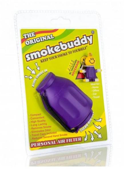 SmokeBuddy The Original SmokeBuddy Personal Air Odor Purifier Cleaner Filter with keychain -  Purple 