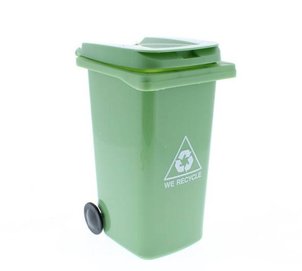 VapeBrat Mini Trash Can Cotton Swab Storage / Garbage Bin - Green 