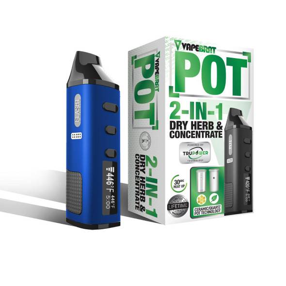  VapeBrat P.O.T. 2-in-1 Vaporizer: Blue 