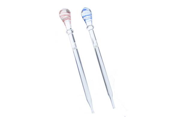  5" Glass Marble Dab Tool with Pipette Style Bottom 