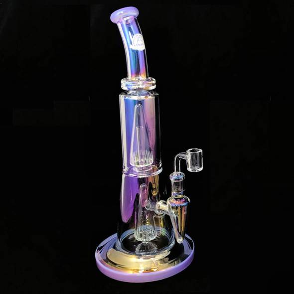 Illuminati ILLUMINATI 12" The Rocketship ChromaTech 14mm Female Joint Waterpipe Purple Slyme 