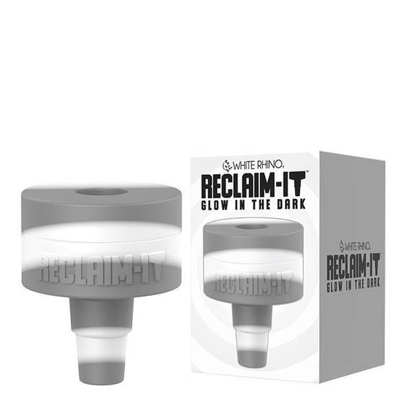 White Rhino Reclaim It Glow in the Dark Silicone Reclaim Catcher 14mm - 19mm : White & Grey 