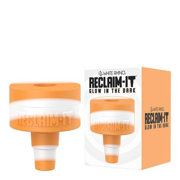 White Rhino Reclaim It Glow in the Dark Silicone Reclaim Catcher 14mm - 19mm : White & Orange 