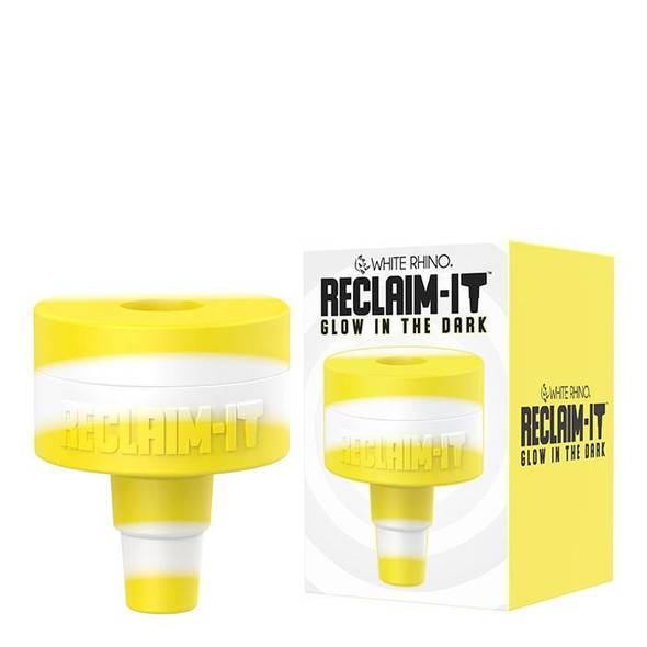 White Rhino Reclaim It Glow in the Dark Silicone Reclaim Catcher 14mm - 19mm : White & Yellow 