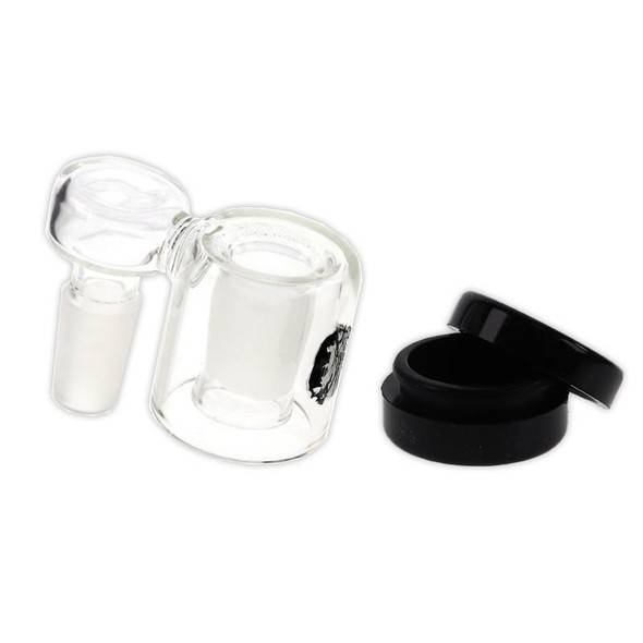  14mm Male 90 Degree Reclaim Catcher with Removable Silicone Jar 