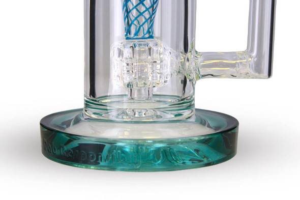  On Point Glass 9" Color Swirl Recycler Water Pipe with 14mm Banger 