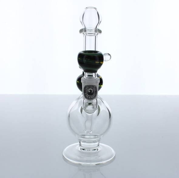  6" Conviction Glass Bong Green Colored Swirl - American Made Glass 