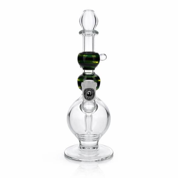 American glass dab rig green and clear glass rig
