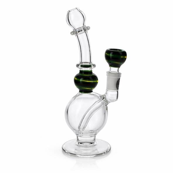 American glass dab rig green and clear glass rig