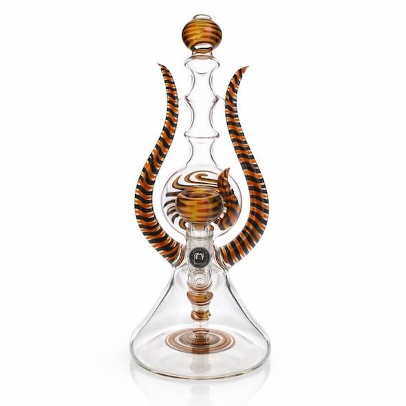 12" Conviction Glass Worked Beaker Water Pipe Red Swirl - Made in USA