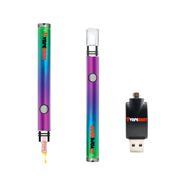  VapeBrat Hot Knife Blade: 21 Power Settings Electric Dab Tool with Ceramic Blade - Rainbow 