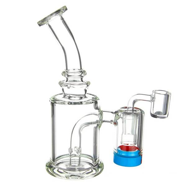 Dab Rig with Reclaim Catcher Set: Glizzy Glass Rig 8"