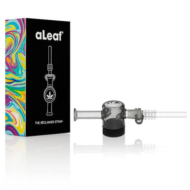 aLeaf the Reclaimer Straw: Glass Nectar Collector Set with Quartz Nail