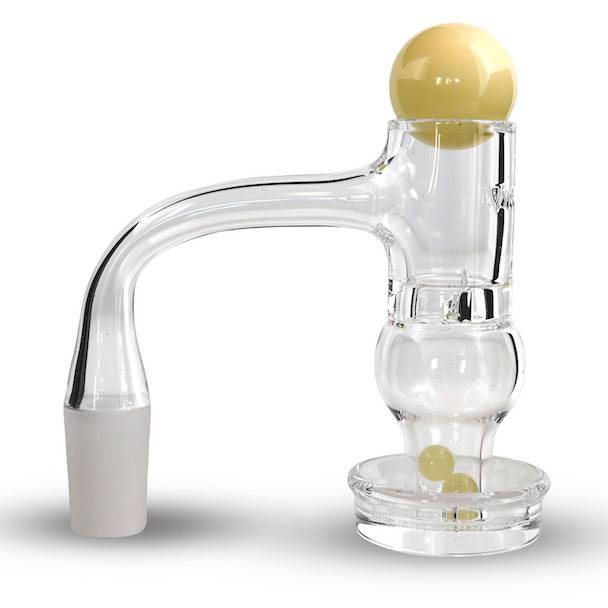 Round Belly Banger Blender with Marble Carb Cap and Terp Pearls