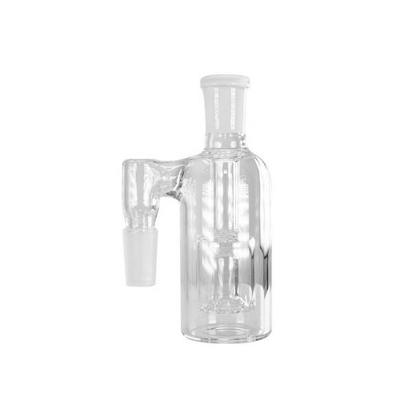 VapeBrat Ash Catcher with Box Perc 90 Degree Angle 14mm Male - Clear 